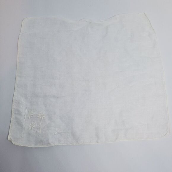 Vintage White Handkerchief  - Picture 1 of 6